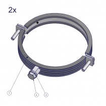 Option Kit De Fixation Pour Panneau De Signalisation (2 Colliers)