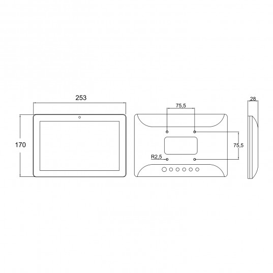 Moniteur tactile mural/de bureau avec application Android préchargée