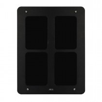 Boîtier arrière encastré et plaque de montage assemblés avec modules deux par deux