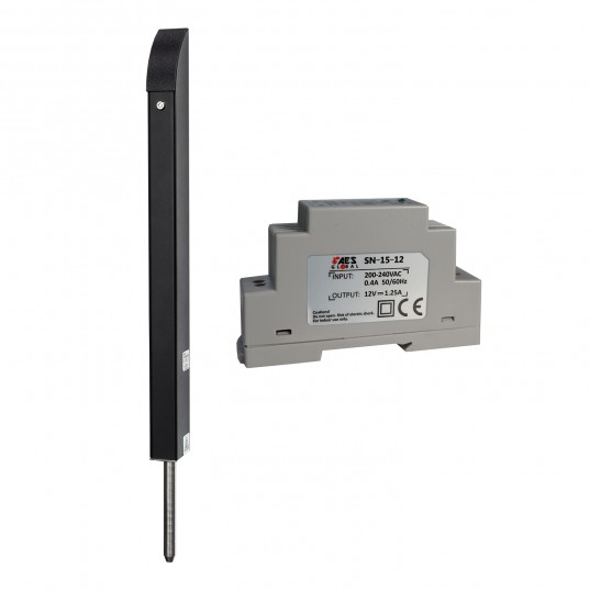 Boulon électrique Tomalok en noir - 150 mm avec alimentation sur rail Din 24 V