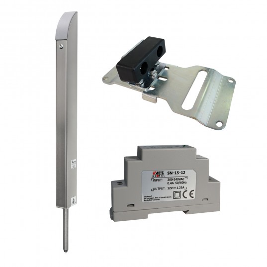 Boulon électrique Tomalok en acier inoxydable - 150 mm avec alimentation sur rail Din 24 V et plaque de masse