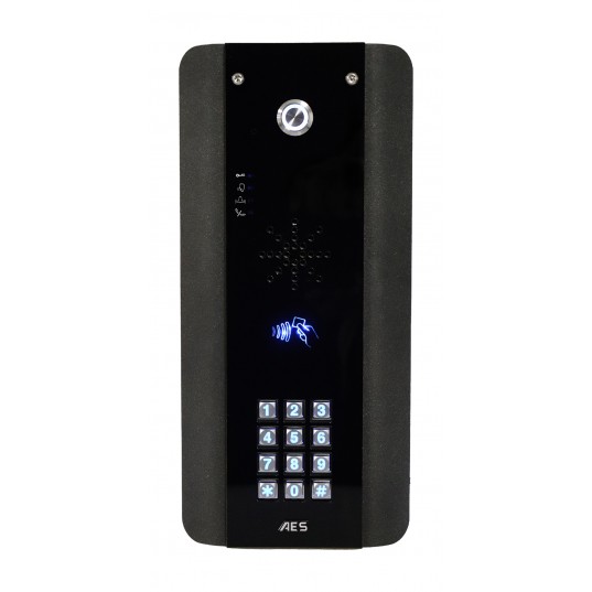 Interphone Gsm 4G En Noir Architectural Avec Clavier Et Prox